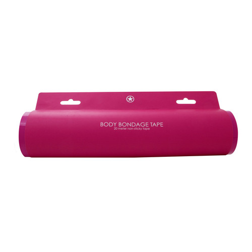Shots Ouch! Body Bondage Non-Sticky Tape 20 Meter Roll Pink